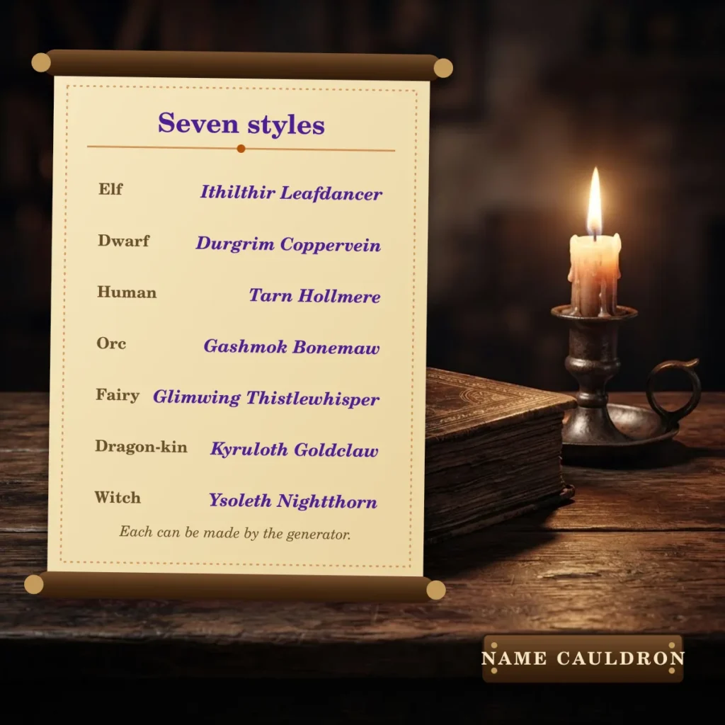 Fantasy Name Generator: 7 Styles, Free Names (2026)